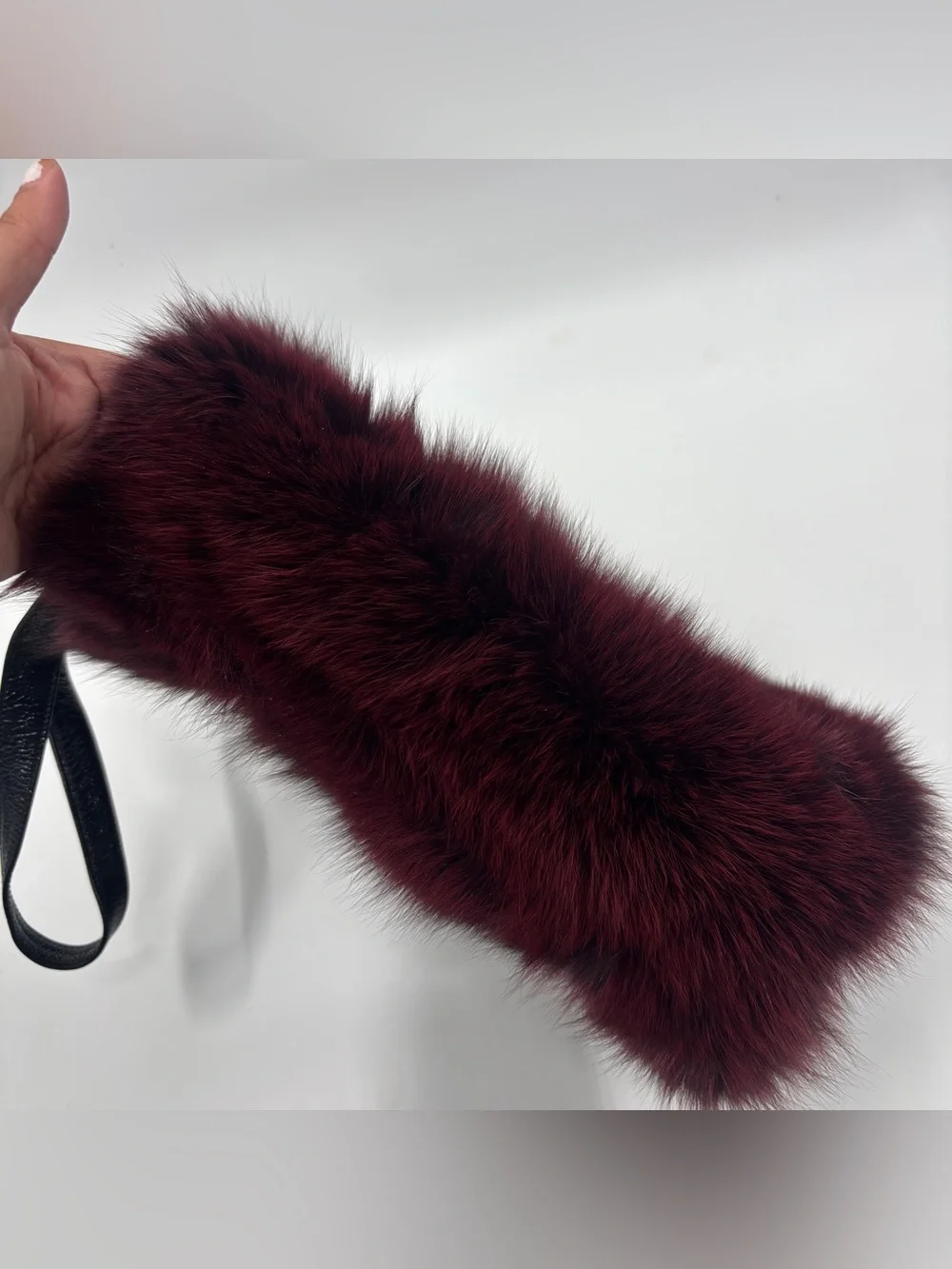 BARRY KIESELSTEIN-CORD Italy Red/black Fox Fur Bag
